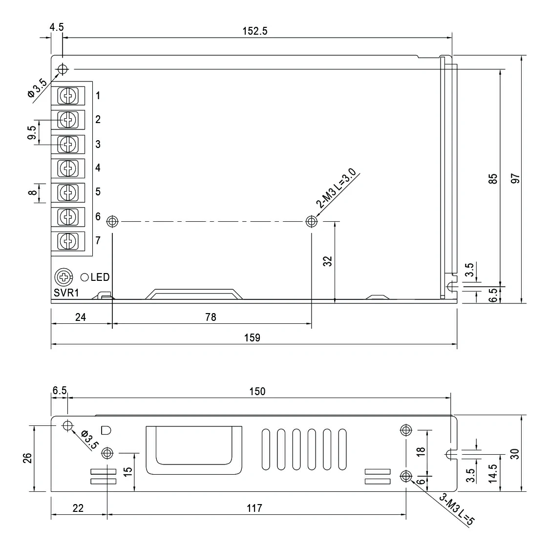 LRS-150-SPEC DIMENSION